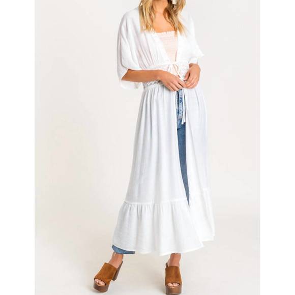 NEW LUSH andreia lace duster in white - Picture 2 of 3